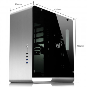 Jonsbo UMX4 Silver (Window version) táp nélküli ablakos ház ezüst